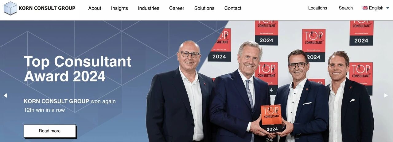 Korn Consult Group receives the Top Consultant Award 2024